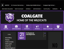 Tablet Screenshot of coalgateschools.org